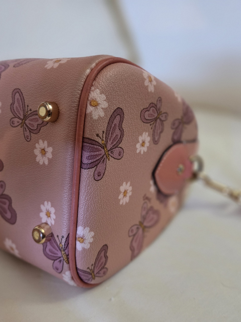 Coach Rowan Limited Edition Pink Butterfly Meadow Satchel Handbag - Picture 10 of 11